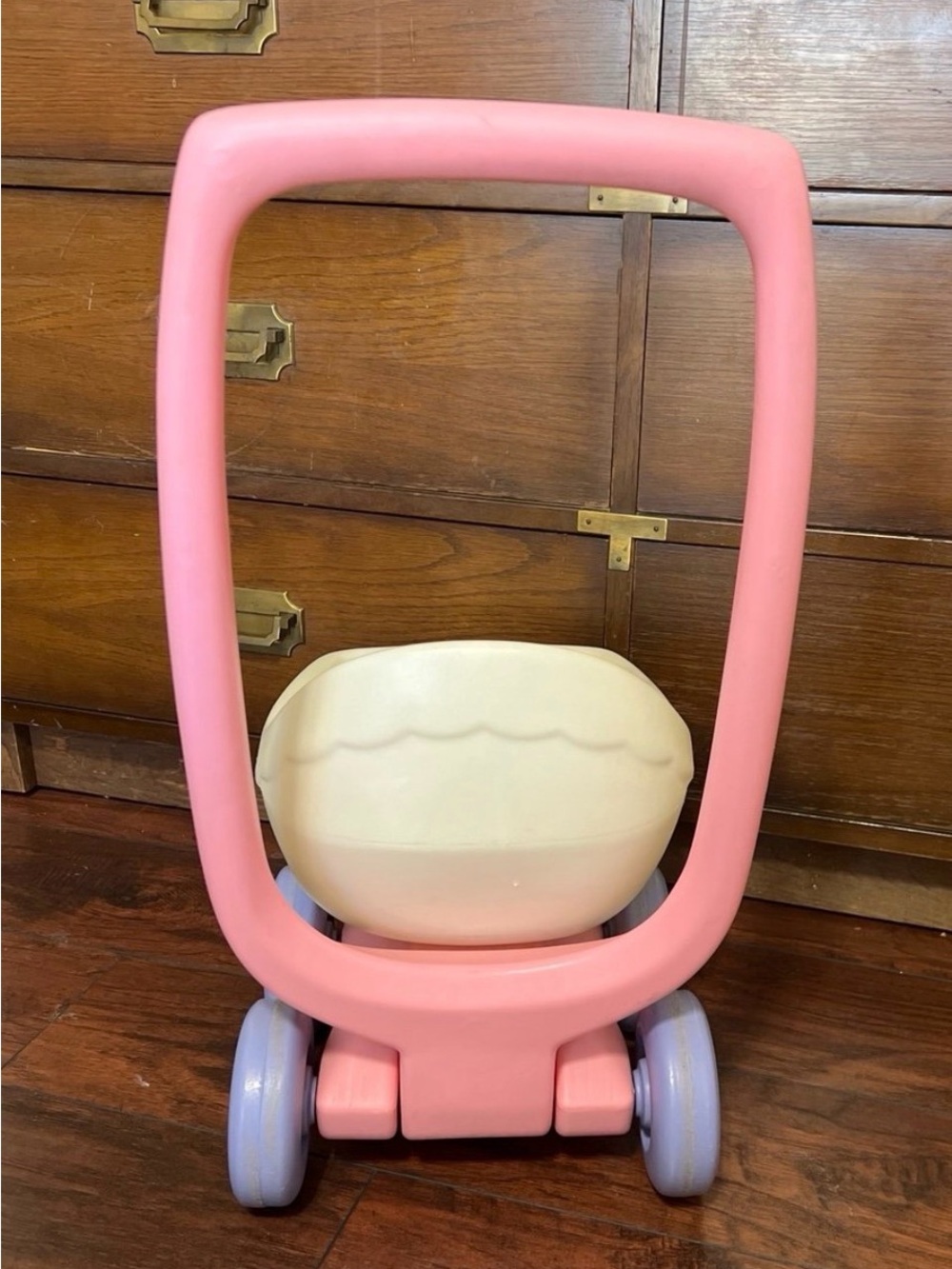 Vintage Little Tikes Pink & Cream Doll Stroller - Picture 2 of 6